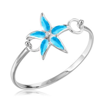 SS 925 Larimar Starfish Topping