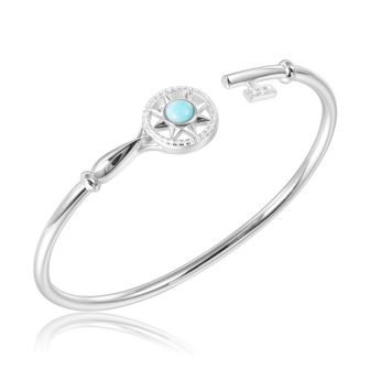 SS 925 Compass Key Bangle
