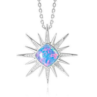 SS 925 Opal "Hoku" Guilding Star Pendant