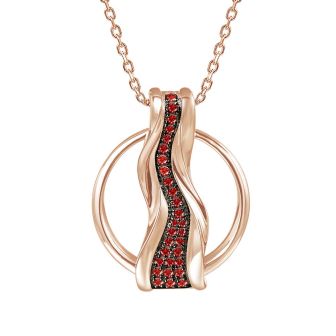 14K PG Ruby Volcano Pendant