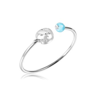 SS 925 Larimar Bangle