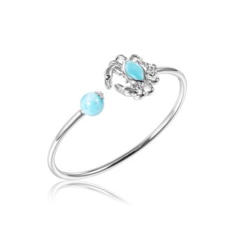 SS 925 Larimar Bangle