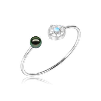 SS 925 Tahitian Pearl Bangle