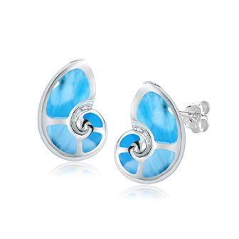 Nautilus Shell Earring SS.Larimar