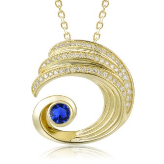 14KY Wave Pendant