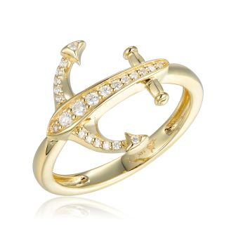 14KY Dia Anchor Ring