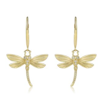 14KY Dragonfly Earrings