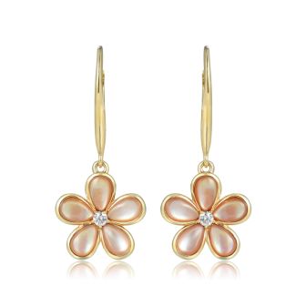 14KY Plumeria Earrings