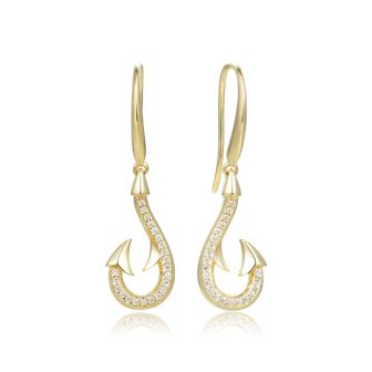 14KY Fish Hook Earrings