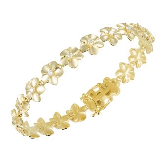14KY Plumeria Bracelet