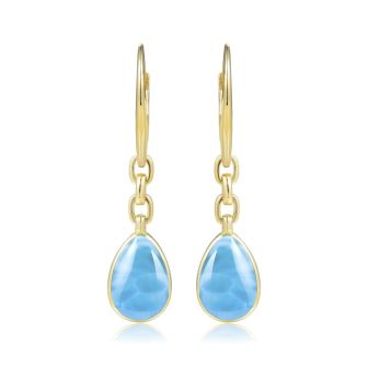 14KY Larimar Earrings
