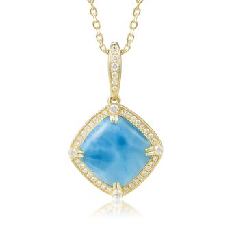 14KY Larimar Pendant