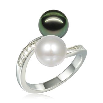 SS 925 Tahitian/FWP-W Ring