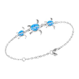 SS 925 Opal Honu Bracelet