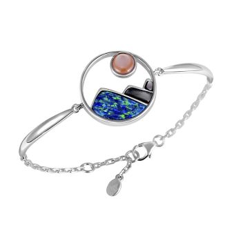 SS 925 Opal Mountain Bracelet