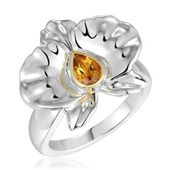 SS 14KY Orchid Ring