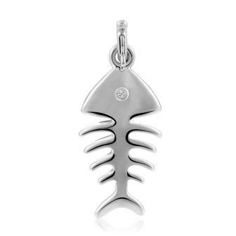SS 925 Charm - Fishbone