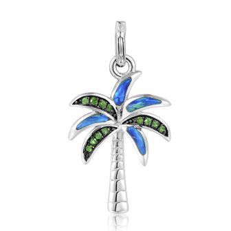 SS 925 Charm - Palm Tree Opal