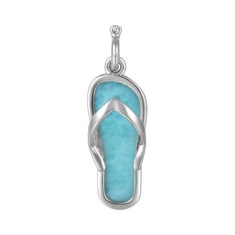 SS 925 Charm - Larimar Slipper