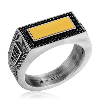 SS 925 Gold Accent Sterling Silver Signe
