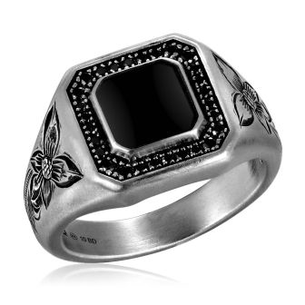 SS 925 Onyx Ring