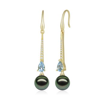 14KY Tahitian Pearl Earrings