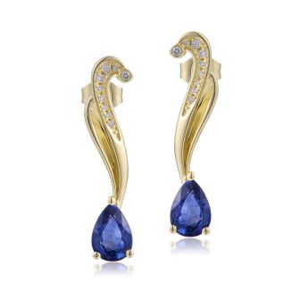 14KY Sapphire Earrings