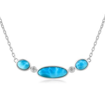 SS 925 Larimar Neckalce