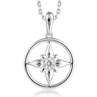 SS 925 Compass Star Pendant