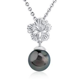 SS Hibiscus Pendant