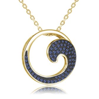 14K YG Wave SP Pendant