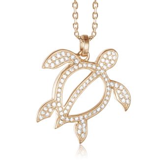 14K Honu Pendant
