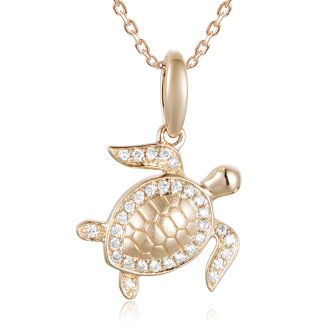 14KPG Turtle Pendant