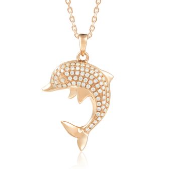 14K Dolphin Pendant