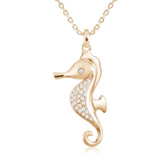 14K Seahorse Pendant
