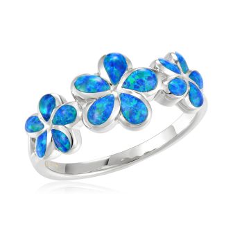 Plumeria Ring - ss.OPAL