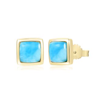 14KY Larimar Earrings