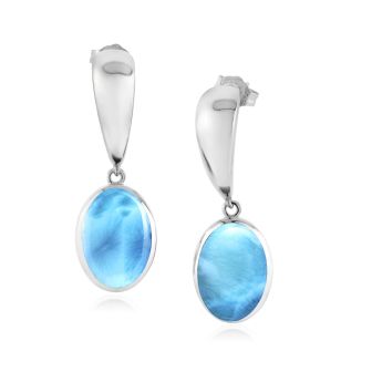 14KW Larimar Earrings