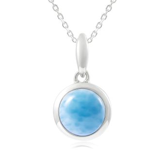 14KW Larimar Pendant (S) 7.88mm