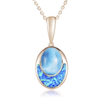 14K Oval Pendant