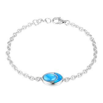SS Heart Tear Drop Bracelet