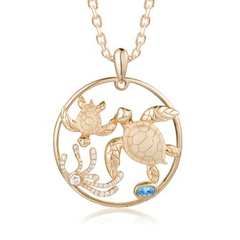 14K Turtle Pendant