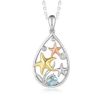 SS 14KY Starfish Pendant
