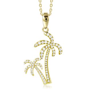 14KY Palm Tree Pendant (S) DIA