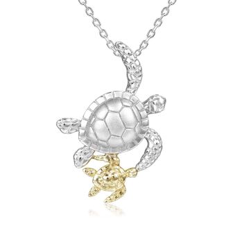14K 2T WY Turtle Pendant