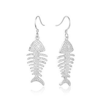 SS Fish Bone Earrings