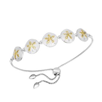 SS 14KY Sand Dollar Bracelet