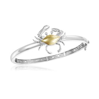 SS 14K 2T Blue Crab Bangle