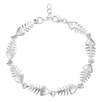 SS Fish Bone Bracelet