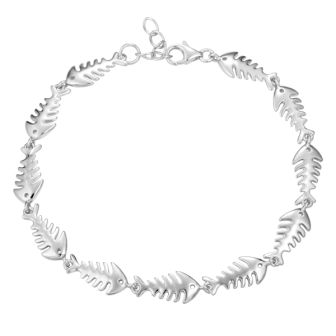 SS Fish Bone Bracelet